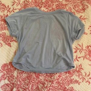 Free people Light Blue Women's Relaxed Short Sleeve Top